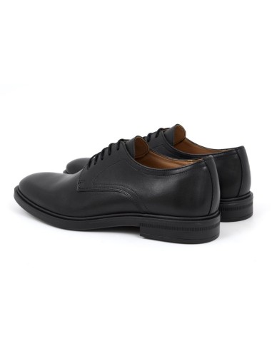 Black leather derby