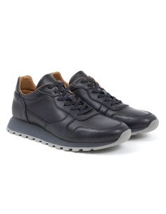 Blue leather sport shoe