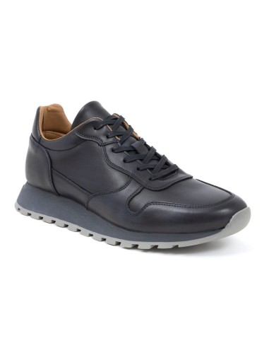 Blue leather sport shoe