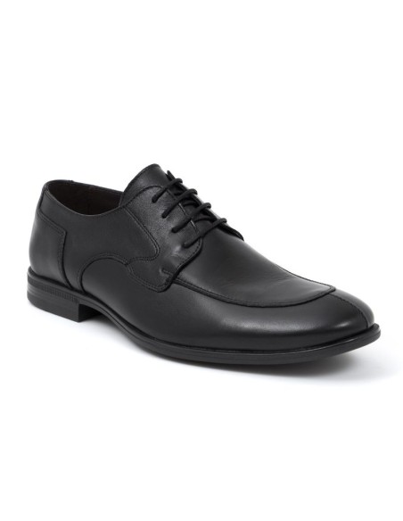 Black leather derby