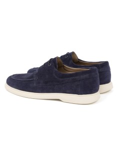 Blue suede boat shoe 2