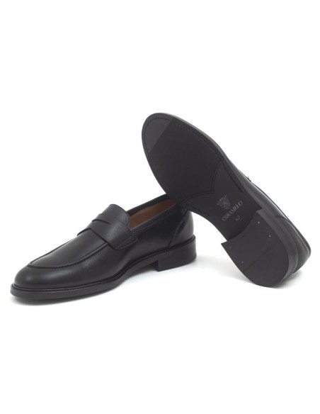 Mocassin de peau le noir NALMAZ-NEGRO