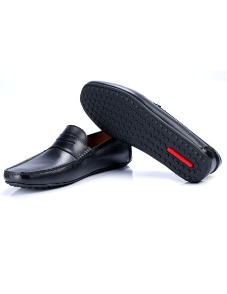 Mocassin de peau le noir PARRIN-NEGRO