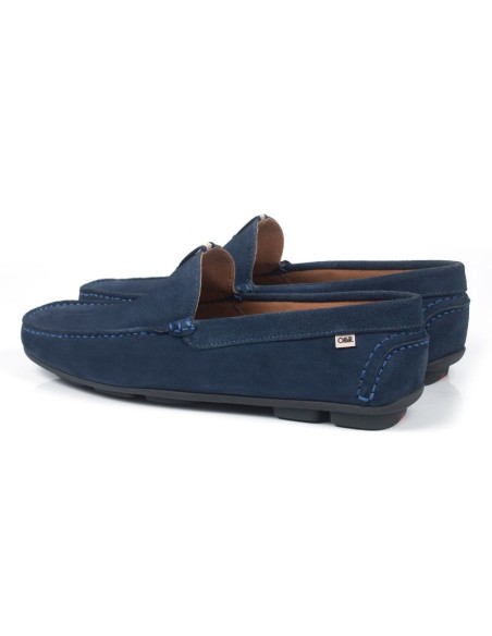 Mocassin suède bleu SAFLAG-INDIGO