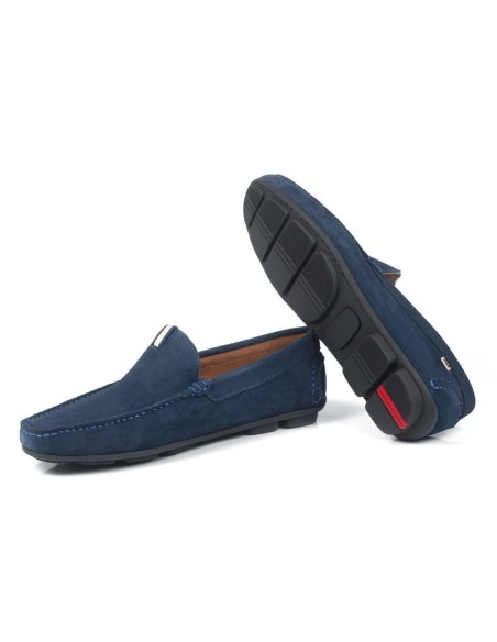 Mocassin suède bleu SAFLAG-INDIGO