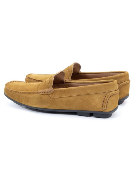 Brown suede moccasin