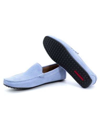 Mocassin suède bleu SEMIMENS-AZUL