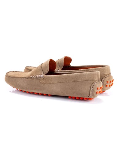 Beige suede moccasin