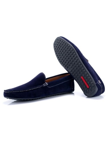 Mocassin suède bleu SINAN-AZUL