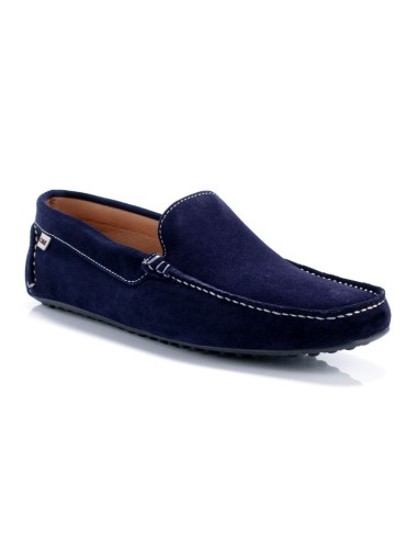 Mocassin suède bleu SINAN-AZUL