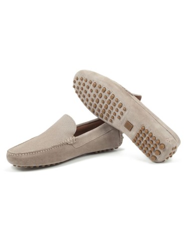 Beige suede moccasin