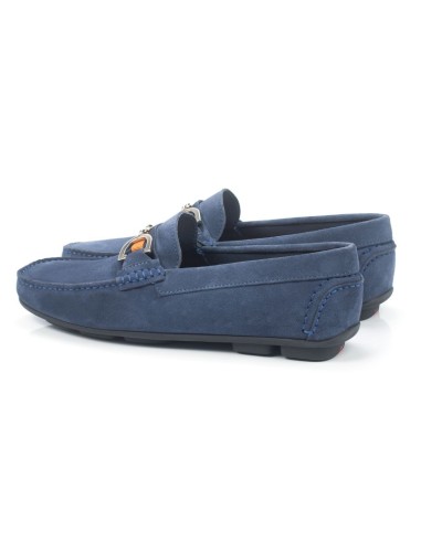 Mocassin suède bleu SOKMEN-JEANS