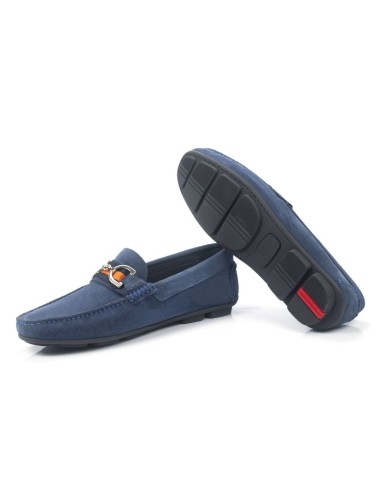 Mocassin suède bleu SOKMEN-JEANS