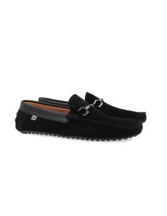 Mocassin suède le noir SOLON-NEGRO
