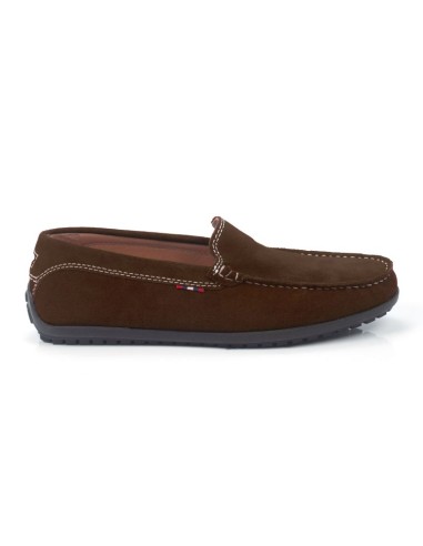 Brown suede moccasin