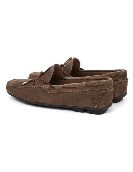 Mocasín de ante afelpado color beige