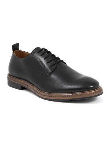 Black leather derby