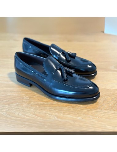 Black leather moccasin