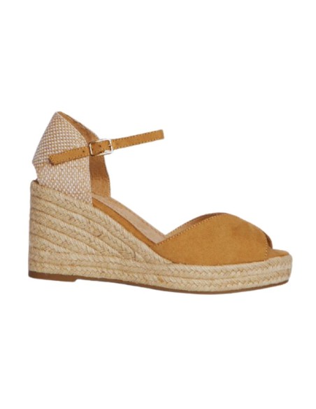 Beige solid color espadrilles for women