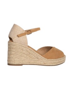 Beige solid color espadrilles for women 2
