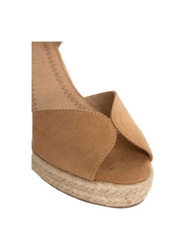 Espadrilles femme lisse beige W-ACRIN-CAMEL