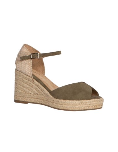 Green solid color espadrilles for women