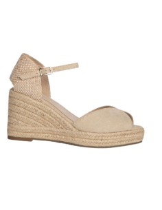 Beige solid color espadrilles for women