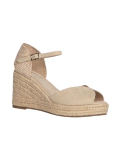 Beige solid color espadrilles for women 2