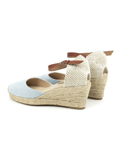 Espadrilles femme suède bleu W-ATAMAN-SKY