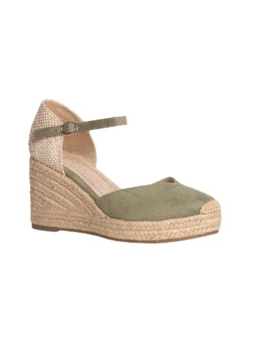 Espadrilles femme lisse vert W-AVALANA-VERDE
