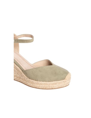 Green solid color espadrilles for women