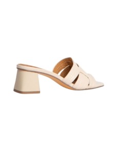 Beige solid color women's sandals 2