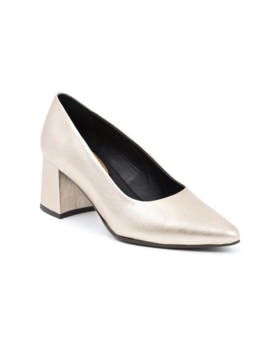 Zapato de Vestir de piel liso color oro