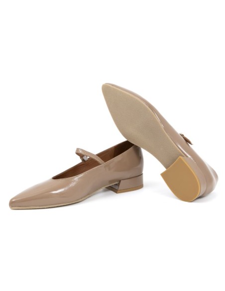 chaussures habillées femme de peau beige W-DANA-CAMEL