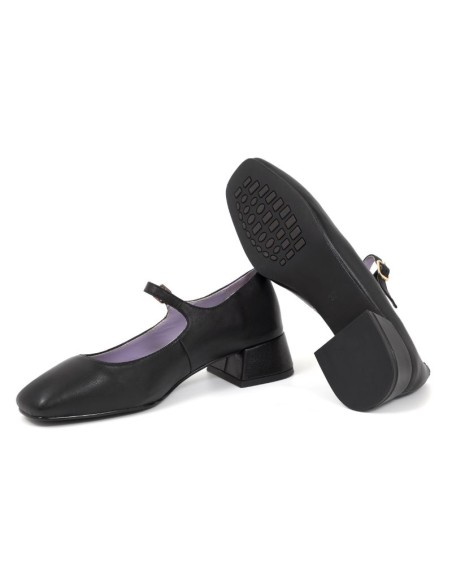 chaussures habillées femme de peau le noir W-DELY-BLACK