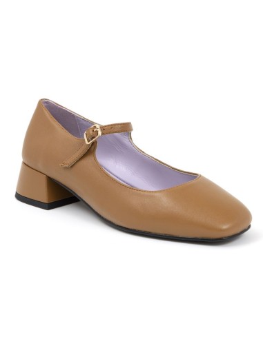 chaussures habillées femme de peau beige W-DELY-CUERO
