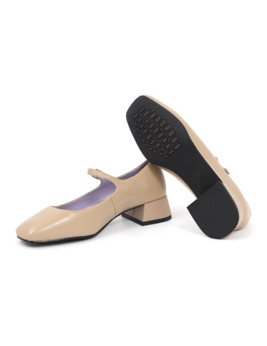 Zapato de Vestir de piel liso color beige