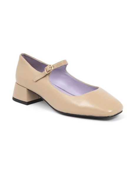 chaussures habillées femme de peau beige W-DELY-TAUPE