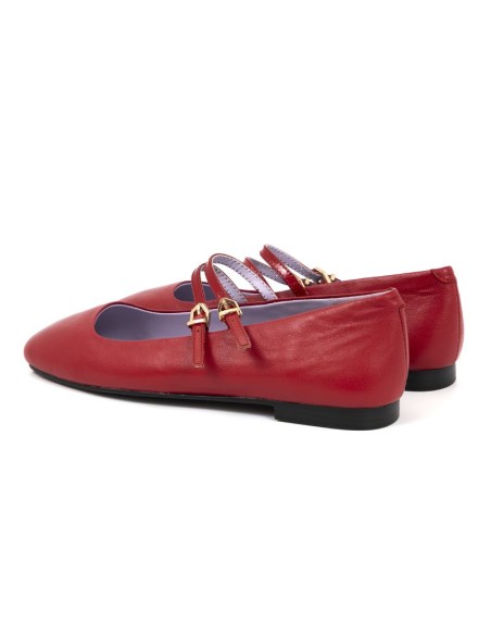 Burgundy leather Ballet Flat