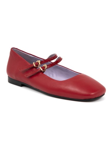 Burgundy leather Ballet Flat