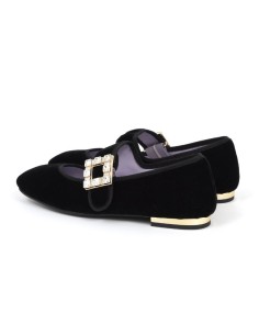 Ballerine velours le noir W-DEVUR-BLACK 2
