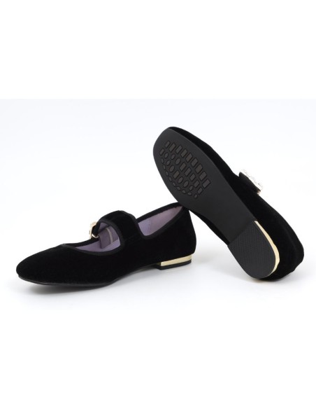 Black velvet Ballet Flat