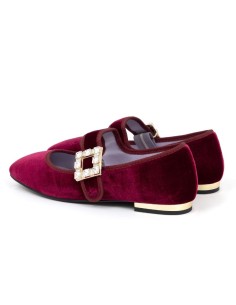 Ballerine velours Bordeaux W-DEVUR-BURGUNDY 2