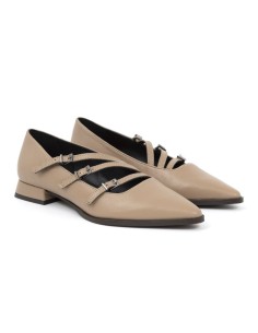 chaussures habillées femme de peau beige W-DINKA-ARENA