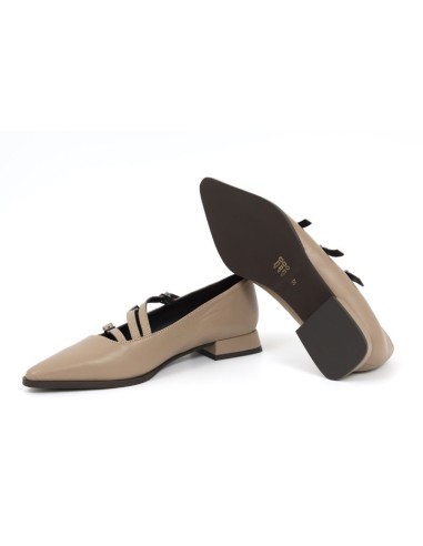 Zapato de Vestir de piel liso color beige