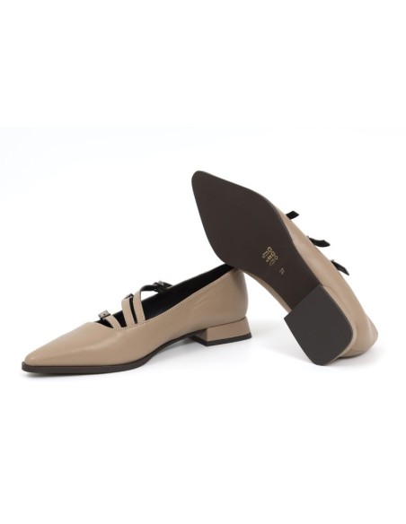 chaussures habillées femme de peau beige W-DINKA-ARENA