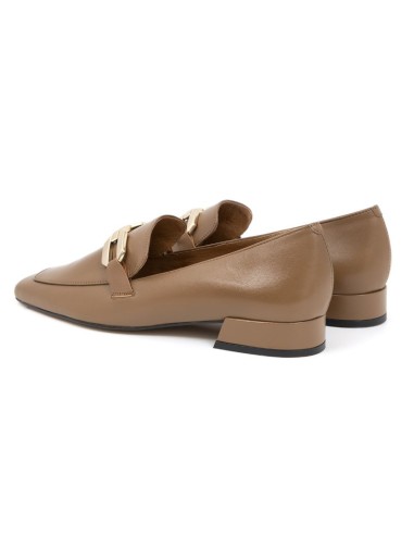 chaussures habillées femme de peau beige W-DINORA-CAMEL