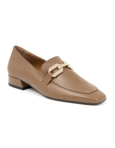 chaussures habillées femme de peau beige W-DINORA-CAMEL