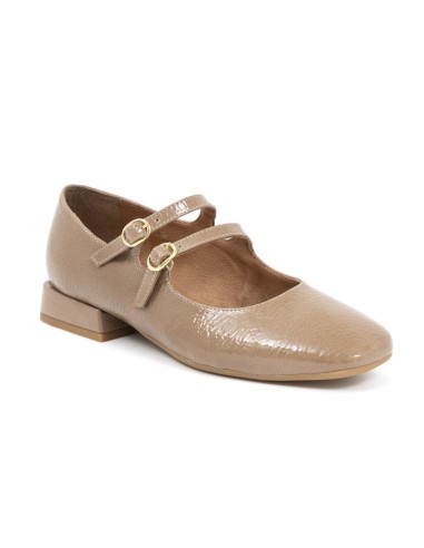 Zapato de Vestir de charol liso color beige