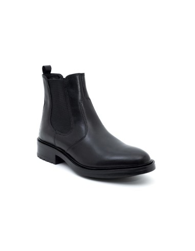 Black leather women's boots
